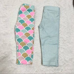 Mermaid toddler leggings pair